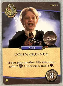 Harry Potter Hogwarts Battle CCG Promo Card Lot Colin Creevey Army Coin UNUSED - Image 2