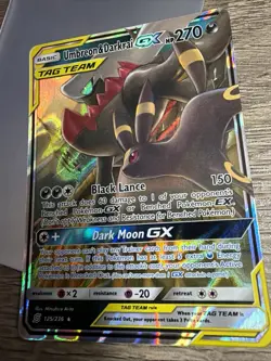 Pokemon TCG Umbreon & Darkrai GX Holo Card 125/236 Sm-Unified Minds Tag Team - Image 4
