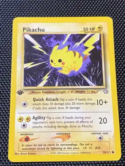 Pokemon Card - Pikachu Neo Genesis 70/111 1st Edition LP - Image 1