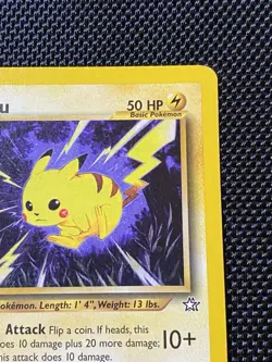 Pokemon Card - Pikachu Neo Genesis 70/111 1st Edition LP - Image 3