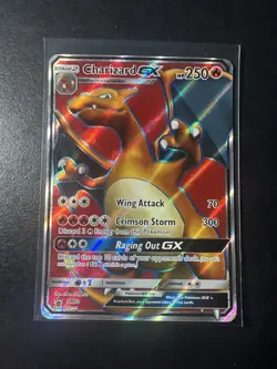 Charizard GX SM60 Full Art Holo Card Pokemon TCG Card Rare SM LP - Image 1