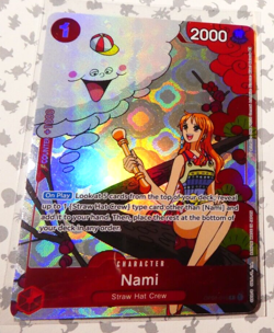 One Piece Card Game English Carte Nami Holo OP01-016 Alt Fr Mint - Image 3