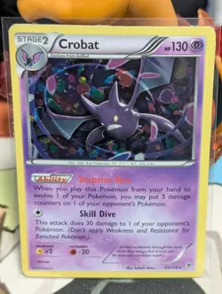 Pokemon Card Crobat 33/119 Cosmos Holo With HD Galaxy Swirl 🍥 - Image 1
