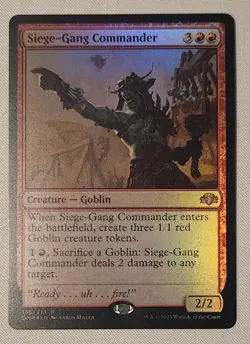 MTG Magic [x1] Siege-Gang Commander [x1] FOIL Dominaria Remastered M/NM - Image 1