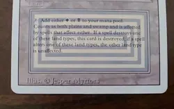 MTG Scrubland Revised Edition Regular Dual Land White Black - Image 2