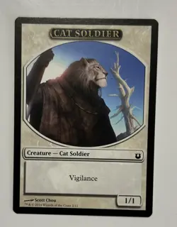 MTG Cat Soldier Token Born of the Gods Regular Token - Image 1