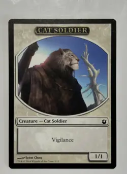 MTG Cat Soldier Token Born of the Gods Regular Token - Image 3
