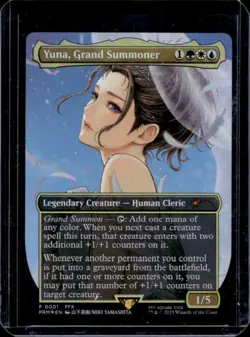 2025 Magic MTG Final Fantasy Yuna Grand Summoner Borderless Promo #0001 - Image 1