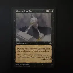 Magic The Gathering Stronghold Bottomless Pit # Lightly played - Image 1