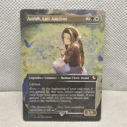 Aerith, Last Ancient (Borderless) (Chocobo Track Foil) MTG Magic Final Fantasy - Image 1