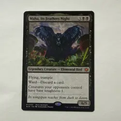 MTG Maha, Its Feathers Night #100 Near Mint NM Mythic Magic: the Gathering - Image 1