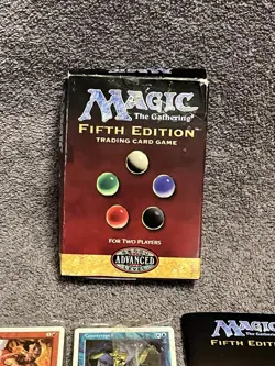 Vintage Magic The Gathering 5th Edition 2 Player Deck Box Complete Pack Open - Image 2