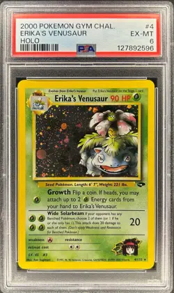 PSA 6 - ERIKA’S VENUSAUR - 4/132 - GYM CHALLENGE WOTC 2000 POKEMON HOLO - Image 1