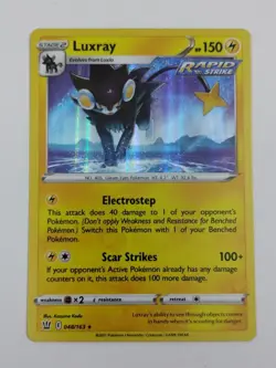 Pokemon Rapid Strike *Luxray* 048/163 Battle Styles Rare Holo - Image 1