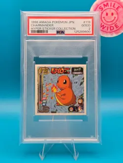 PSA 2 - 1998 AMADA POKEMON JAPANESE HYPER STICKER COLLECTION 118 CHARMANDER - Image 1