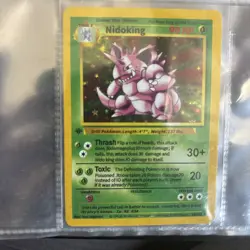 Pokemon TCG - Base Set - Nidoking 11/102 1st Edition - light played / Near mint - Image 1