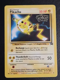 Pikachu #4 - WOTC WB The First Movie Black Star Promo Pokemon TCG VLP CLEAN - Image 2