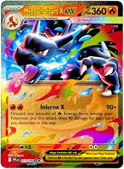 Mega Charizard X ex 013/094 Double Rare Pokemon TCG 2025 Phantasmal Flames NM - Image 1