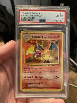Charizard 11/108 Holo Rare Pokemon XY Evolutions 2016 PSA 8 - Image 1