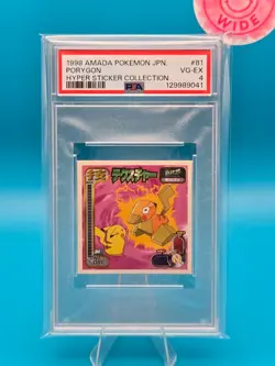 PSA 4 - 1998 AMADA POKEMON JAPANESE HYPER STICKER COLLECTION 81 PORYGON - Image 1
