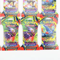 10 Sealed Phantasmal Flames Sleeved Blisters Packs Pokemon TCG Bundle Lot - Image 2