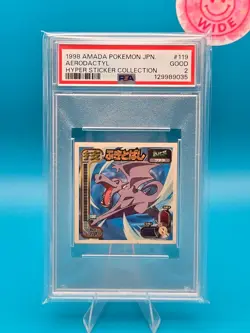 PSA 2 - 1998 AMADA POKEMON JAPANESE HYPER STICKER COLLECTION 119 AERODACTYL - Image 1