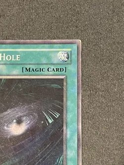 Yugioh Dark Hole LOB-052 Super Rare 1st Edition GLOSSY Lightly Played - Image 3