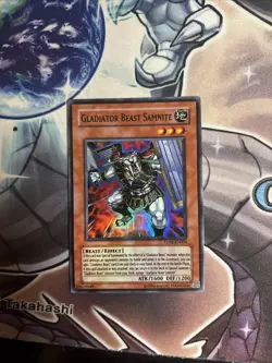 (AY) Yu-Gi-Oh Gladiator Beast Samnite TU01-EN004 Super Rare MP - Image 1