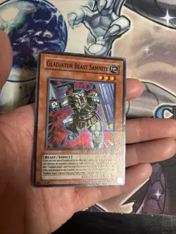 (AY) Yu-Gi-Oh Gladiator Beast Samnite TU01-EN004 Super Rare MP - Image 2