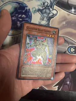 (AY) Yu-Gi-Oh Gladiator Beast Samnite TU01-EN004 Super Rare MP - Image 4