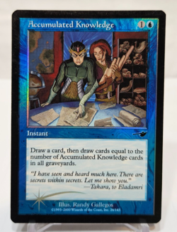 FOIL Accumulated Knowledge Nemesis MTG Magic the Gathering 7212 - Image 1