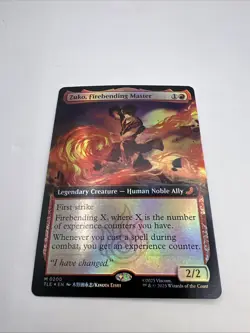 MTG Zuko, Firebending Master (Extended Art) Foil M 0200 NM TLA Magic TCG CCG - Image 1