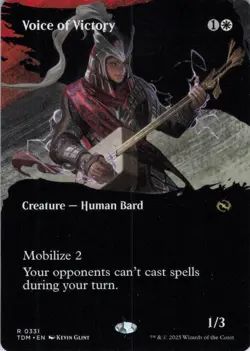 MTG Voice of Victory (Borderless) (331) | NM | Tarkir: Dragonstorm {TDM} - Image 1