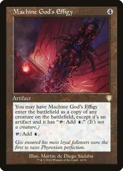 Machine God's Effigy: MtG Magic the Gathering Brothers' War Commander Rare - Image 1