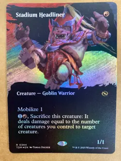 MTG 1x FOIL BORDERLESS Stadium Headliner 344 Tarkir: Dragonstorm Magic the x1 NM - Image 1