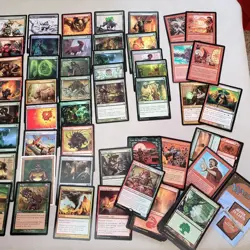Cutom Complete COMMANDER DECK Magic. Toxic Poison infect themed - Red and Green - Image 2
