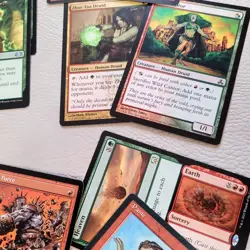 Cutom Complete COMMANDER DECK Magic. Toxic Poison infect themed - Red and Green - Image 5