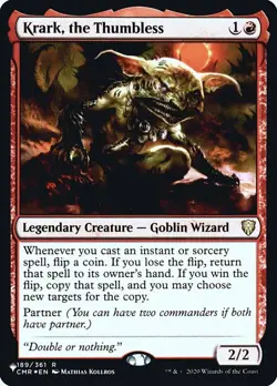 MTG Krark, the Thumbless - Foil, Secret Lair Commander: Heads I Win, Tails You L - Image 1