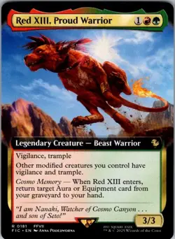 Red XIII, Proud Warrior (Extended Art) R Commander: FINAL FANTASY 181 NM - Image 1