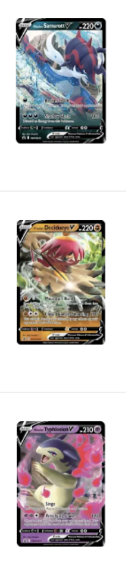 Pokemon HISUIAN TYPHLOSION V HISUIAN SAMUROTT V HISUIAN DECIDUEYE V SWSH Promos - Image 1