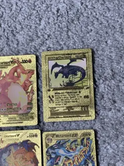 Set of 17 Charizard Gold Foil Fan Art Display Cards LP - Image 4