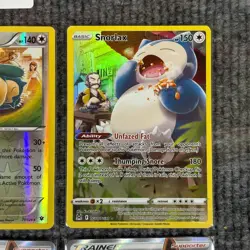Snorlax [Reverse Holo] #77 & Snorlax #TG10 & 2x Poke Kid #70 Pokemon Card Lot - Image 3