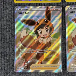 Snorlax [Reverse Holo] #77 & Snorlax #TG10 & 2x Poke Kid #70 Pokemon Card Lot - Image 4