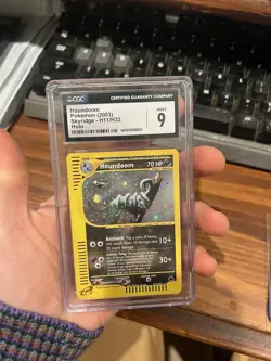 Pokemon 2003 Skyridge H11/H32 Holo Houndoom Card CGC 9 Mint (Swirl) - Image 1