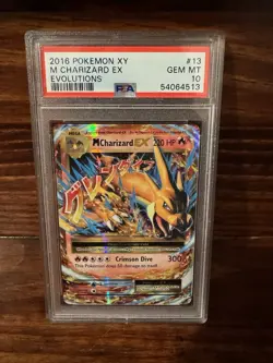 M CHARIZARD EX 2016 Pokemon #13/108 PSA 10 GEM MINT XY Evolutions Holo Card - Image 1