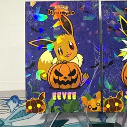 2 Cracked Ice Holos Halloween Database Eevee & Jolteon Non-TCG POKEMON CARDS - Image 2