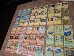 Kanto Starter Pokemon Collection Lot Of 47 Unique Cards Mostly WOTC Vintage Pika - Image 1