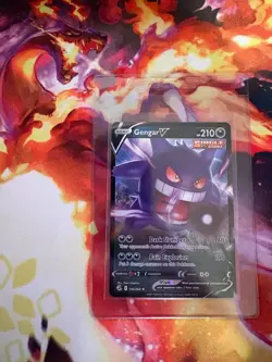 Pokemon TCG Fusion Strike Gengar v Holo Ultra Rare Card 156/264 - Image 1