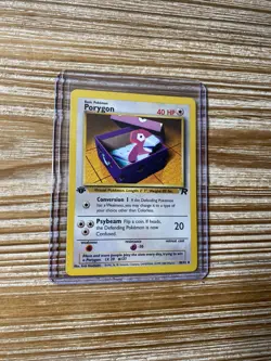 Pokemon Card Porygon 48/82 1st Edition Team Rocket LP-NM - Image 1