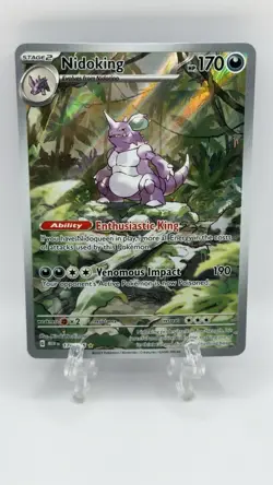 Pokemon TCG Nidoking Scarlet and Violet 151 Illustration Rare Card 174/165 EN - Image 1